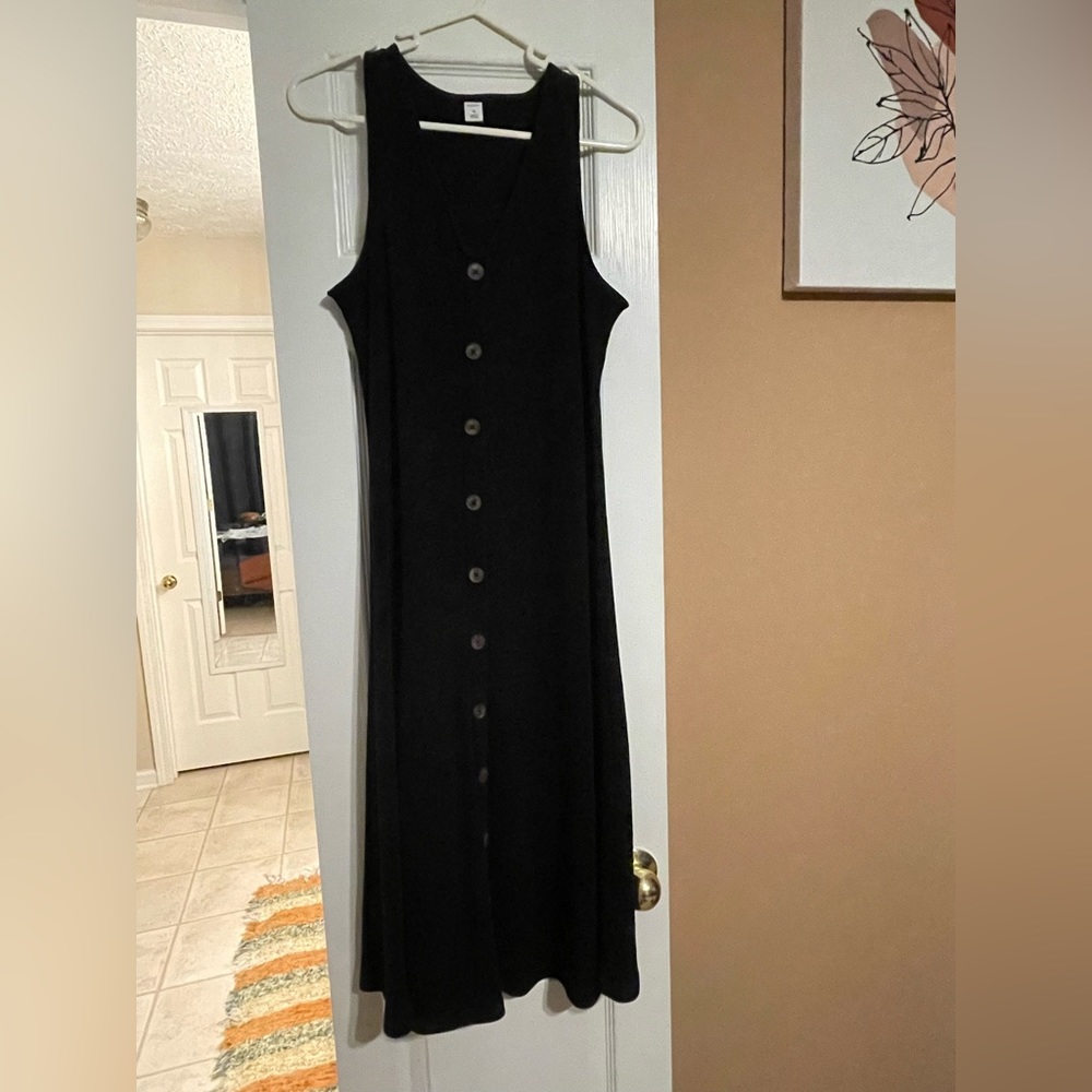 Old Navy, corduroy, black, sleeveless dress, size M